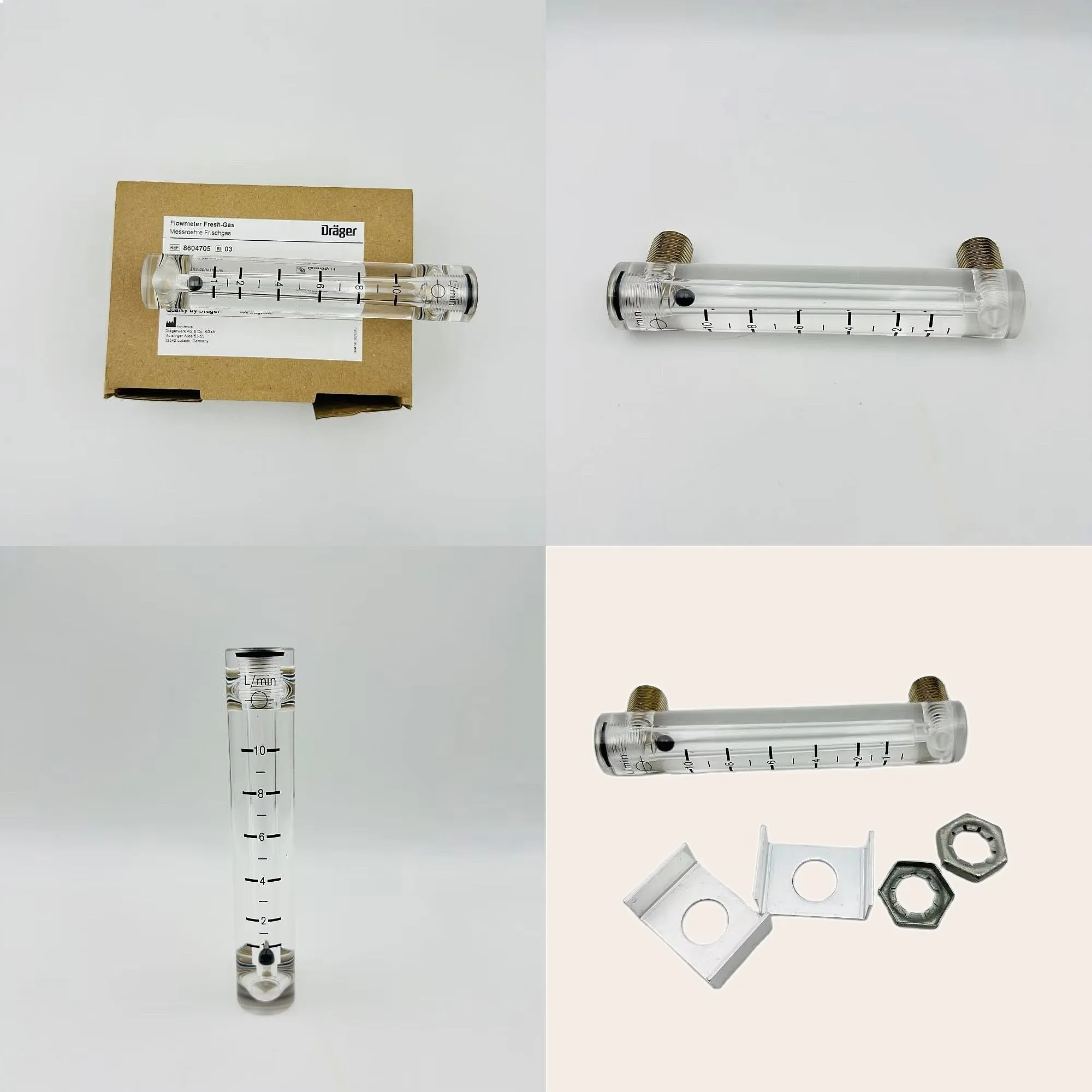 P/N:8604705 Flowmeter Air Fresh Gas Flow Meter for Anesthesia Machine
P/N:8604705 Flowmeter Air Fresh Gas Flow Meter for Anesthesia Machine