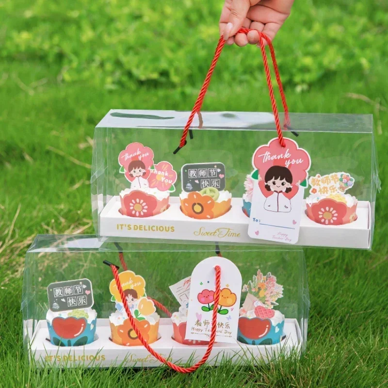 5 Set Paper Cup Cake Pack Box Portable with Lid Plastic No Odor Clear 4 Pills Baking Dessert Boxes Festival Party Cake Gift Box
5 Set Paper Cup Cake Pack Box Portable with Lid Plastic No Odor Clear 4 Pills Baking Dessert Boxes Festival Party Cake Gift Box
