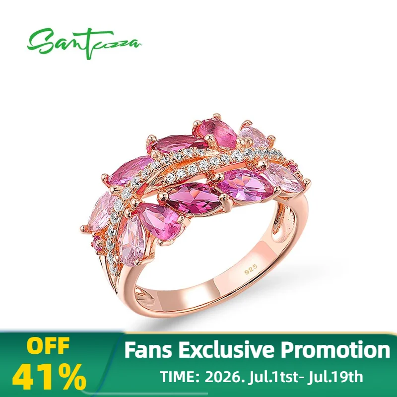 SANTUZZA Silver Rings For Women Genuine 925 Sterling Silver Sparkling Red Pink Stones White CZ Gorgeous Wedding Fine Jewelry
SANTUZZA Silver Rings For Women Genuine 925 Sterling Silver Sparkling Red Pink Stones White CZ Gorgeous Wedding Fine Jewelry