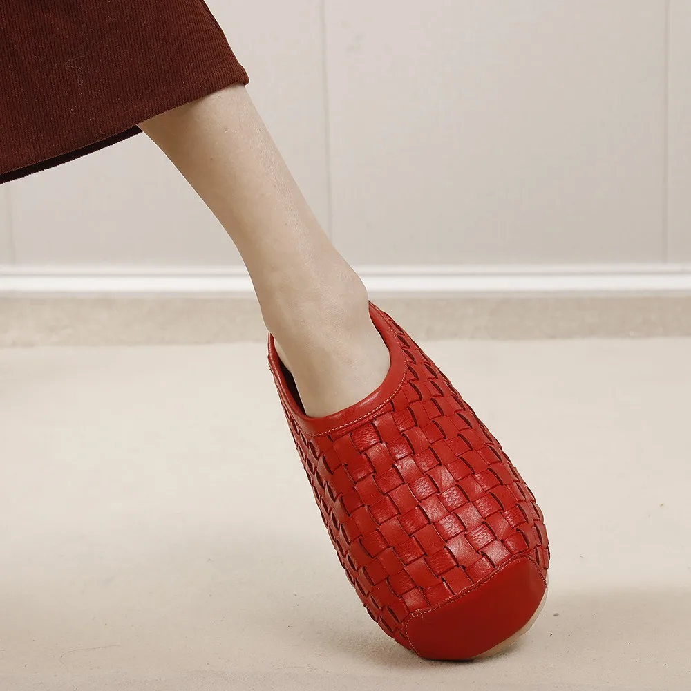 Birkuir Retro Weave Closed Toe Thick Heel Slippers For Women Slip On Flat Platform Slides Shoes Genuine Leather Outdoor Slippers
Birkuir Retro Weave Closed Toe Thick Heel Slippers For Women Slip On Flat Platform Slides Shoes Genuine Leather Outdoor Slippers