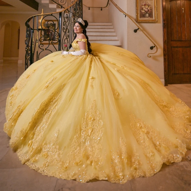 Желтые платья Quinceanera по индивидуальному заказу, бальное платье с открытыми плечами, аппликация, цветочные бусины, тюлевое платье для вечеринки, дня рождения, сладкое платье 16, Vestido De 15 Ano
Желтые платья Quinceanera по индивидуальному заказу, бальное платье с открытыми плечами, аппликация, цветочные бусины, тюлевое платье для вечеринки, дня рождения, сладкое платье 16, Vestido De 15 Ano