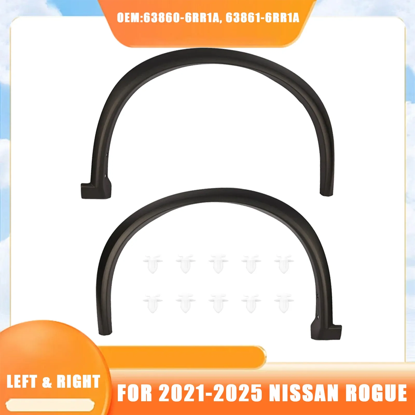 For Nissan Rogue 2021-2023 2024 2025 Front Fender Flare Molding Trim LH & RH
For Nissan Rogue 2021-2023 2024 2025 Front Fender Flare Molding Trim LH & RH