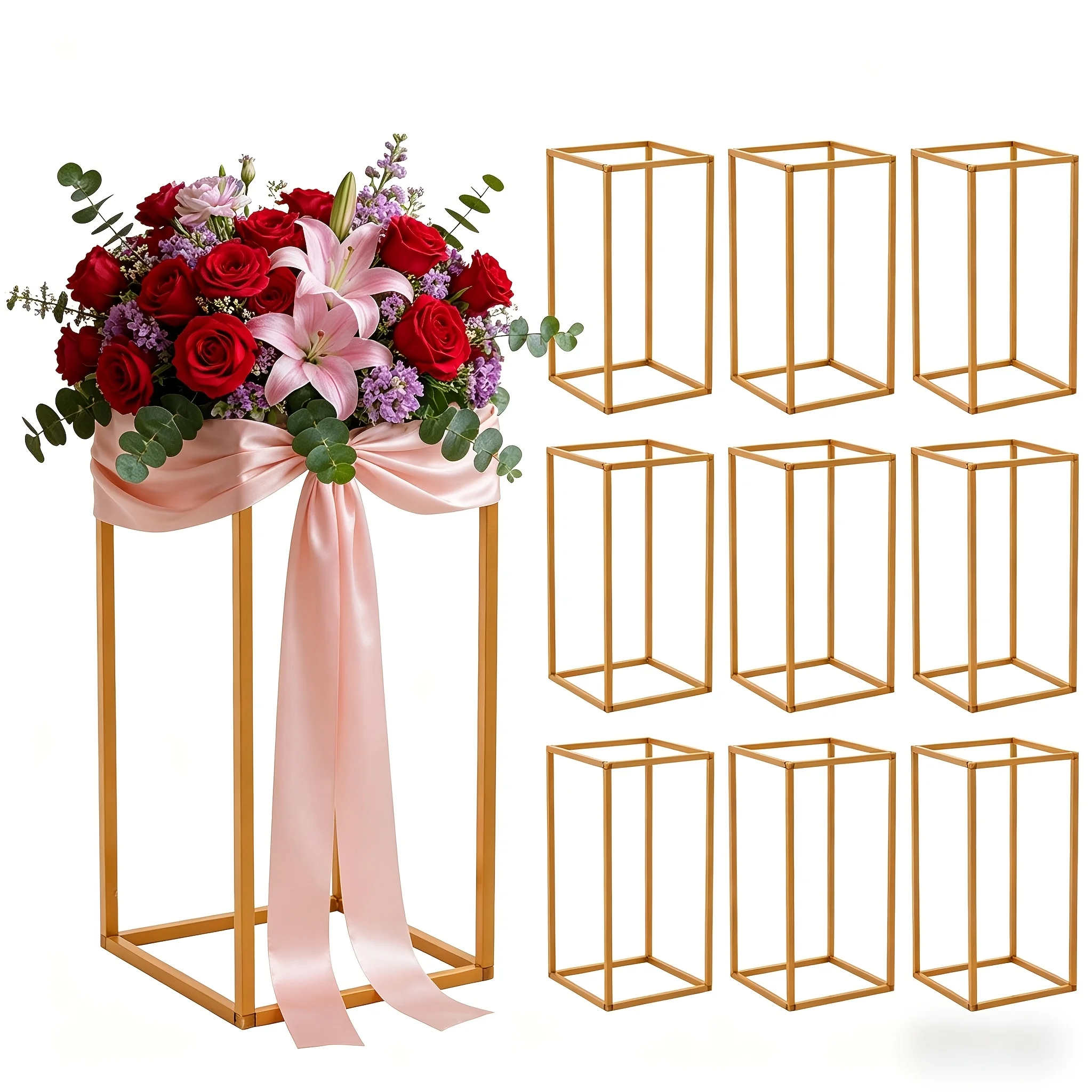 10pcs Flower Stands for Tables Centerpieces, Metal Mustard Yellow Column Floral Vase for Wedding Ceremony, Birthday, Party, Home
10pcs Flower Stands for Tables Centerpieces, Metal Mustard Yellow Column Floral Vase for Wedding Ceremony, Birthday, Party, Home