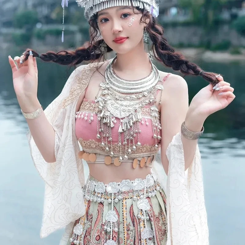 Ancient Chinese Cosplay Costume Women 3-piece Set Lady Stage Hanfu Dress Chinese National Clothes Chinese Folk Dance Dress Set
Ancient Chinese Cosplay Costume Women 3-piece Set Lady Stage Hanfu Dress Chinese National Clothes Chinese Folk Dance Dress Set