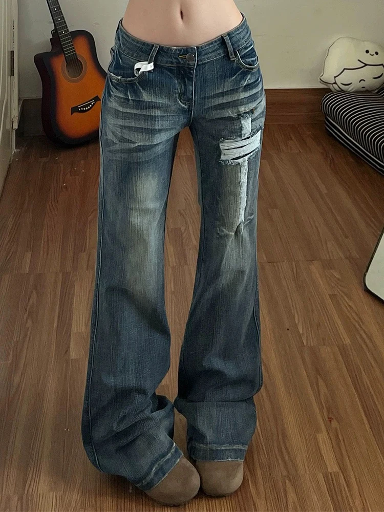Y2K Ripped Flared Pants American Retro Design Double Layered Pocket Cross Jeans Slim Fit
Y2K Ripped Flared Pants American Retro Design Double Layered Pocket Cross Jeans Slim Fit