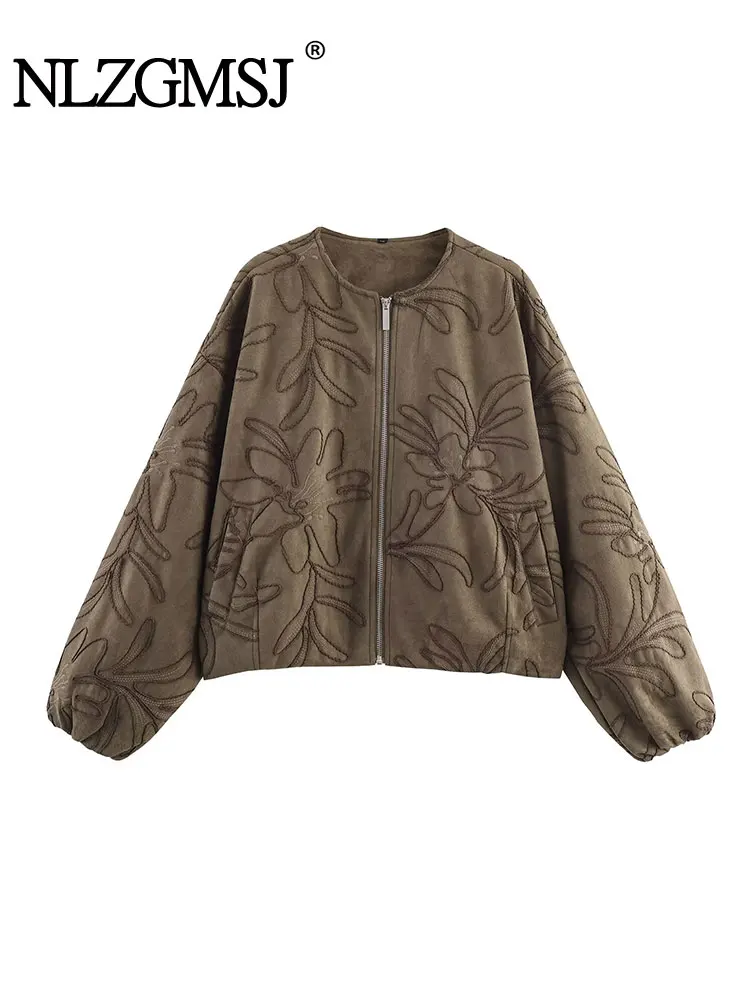 NLZGMSJ однотонная куртка на молнии, модные куртки в стиле ретро с вышивкой для женщин, повседневное короткое пальто с длинным рукавом, новинка в уличном стиле
NLZGMSJ однотонная куртка на молнии, модные куртки в стиле ретро с вышивкой для женщин, повседневное короткое пальто с длинным рукавом, новинка в уличном стиле