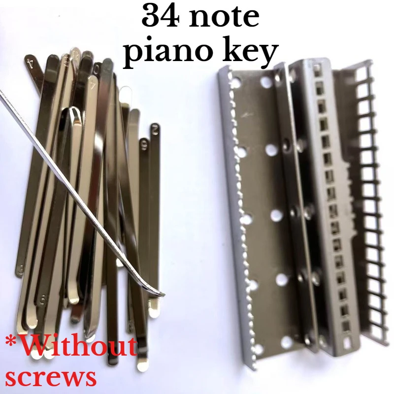 34-клавишные металлические клавиши для фортепиано с большим пальцем, высококачественные двухрядные стабильные прочные аксессуары для музыкальных инструментов для карамибы и шрапнели для начинающих
34-клавишные металлические клавиши для фортепиано с большим пальцем, высококачественные двухрядные стабильные прочные аксессуары для музыкальных инструментов для карамибы и шрапнели для начинающих