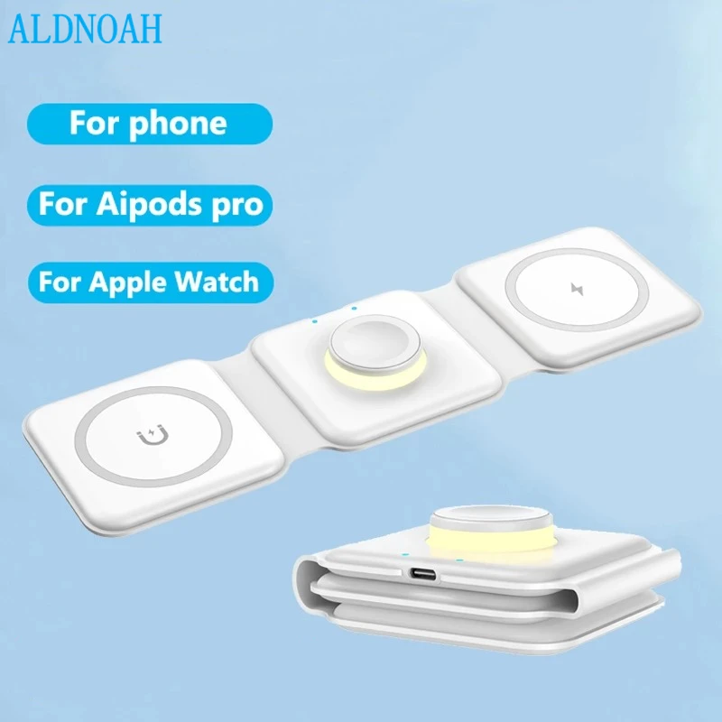 Magnetic Wireless Charger Stand for iPhone 14 13 12 11 XS XR 8 3 in 1 15W Fast Charging Station Dock For Apple Watch Airpods Pro
Magnetic Wireless Charger Stand for iPhone 14 13 12 11 XS XR 8 3 in 1 15W Fast Charging Station Dock For Apple Watch Airpods Pro