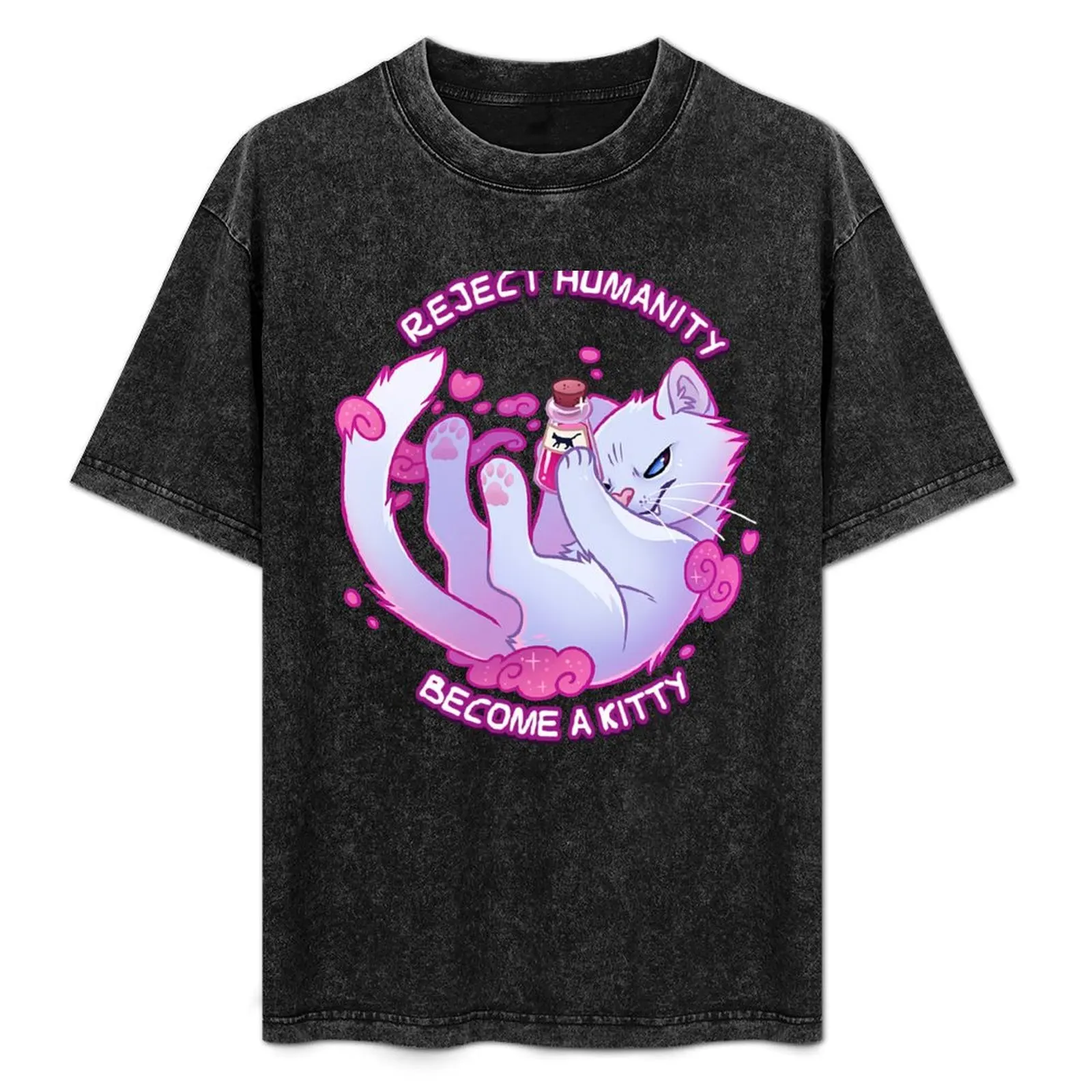 Reject humanity, Become a KITTY! T-Shirt Long Lasting Casual T-Shirt
Reject humanity, Become a KITTY! T-Shirt Long Lasting Casual T-Shirt