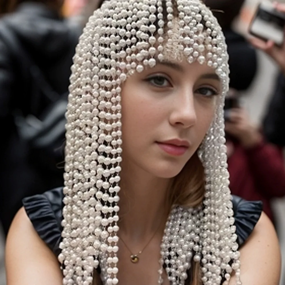 Hot-selling pearl fringe headwear handmade European and American bride modeling shooting stage performance hair accessories
Hot-selling pearl fringe headwear handmade European and American bride modeling shooting stage performance hair accessories