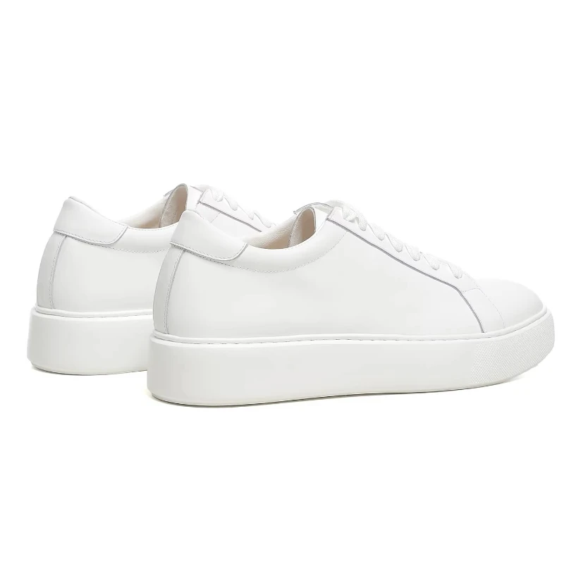 Fashion Minimalist White Shoes Men Flats Outdoor Hiking Skate Shoes Genuine Leather Thick-Sole Height Increasing Sneakers
Fashion Minimalist White Shoes Men Flats Outdoor Hiking Skate Shoes Genuine Leather Thick-Sole Height Increasing Sneakers