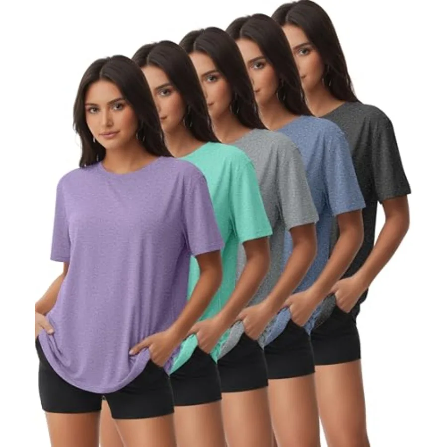 Kinglaman 5/6 Pack Workout Tops Gym Shirts for Women Dry Fit UPF 50+ Sun UV Protection Swim Athletic Yoga Tee T Shirts Tops
Kinglaman 5/6 Pack Workout Tops Gym Shirts for Women Dry Fit UPF 50+ Sun UV Protection Swim Athletic Yoga Tee T Shirts Tops