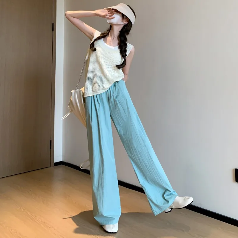 Bingsi Yamamoto Pants for Women in Summer 2025 New High-waist Drooping Slim Casual Lazy Style Loose Wide-leg Pants 
Bingsi Yamamoto Pants for Women in Summer 2025 New High-waist Drooping Slim Casual Lazy Style Loose Wide-leg Pants