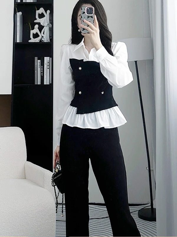 Fashionable Women's Bell Bottom Shirt Set Autumn 2025 Two-Piece High-End Feel Collar Long Sleeve Casual Style D0496
Fashionable Women's Bell Bottom Shirt Set Autumn 2025 Two-Piece High-End Feel Collar Long Sleeve Casual Style D0496