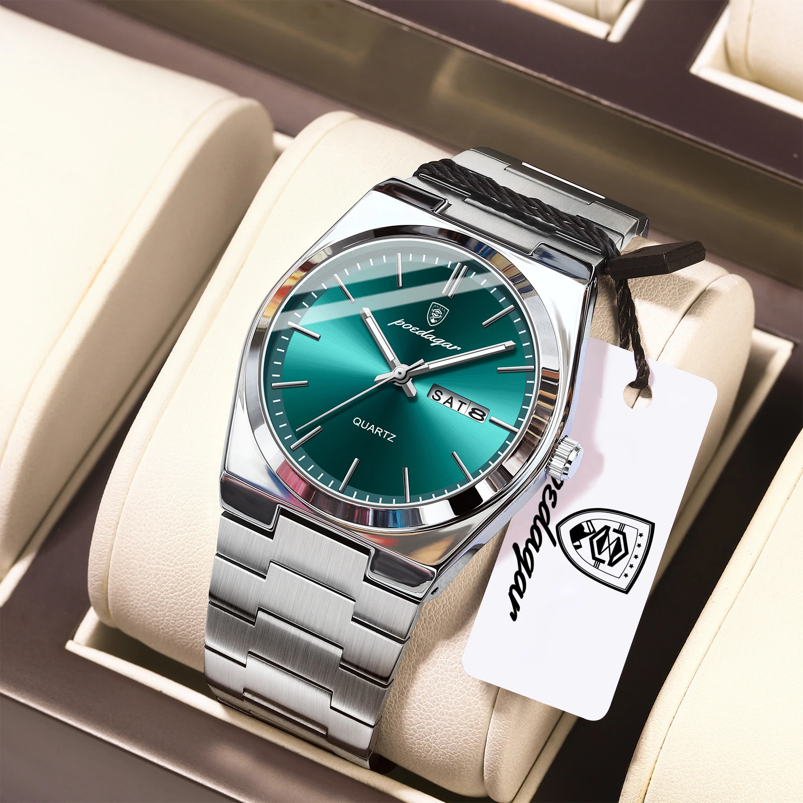 POEDAGAR Luxury Men's Watches Luminous Waterproof Stainless Steel Casual Men Clock Date Week Quartz Fashion Man Wristwatch Reloj
POEDAGAR Luxury Men's Watches Luminous Waterproof Stainless Steel Casual Men Clock Date Week Quartz Fashion Man Wristwatch Reloj