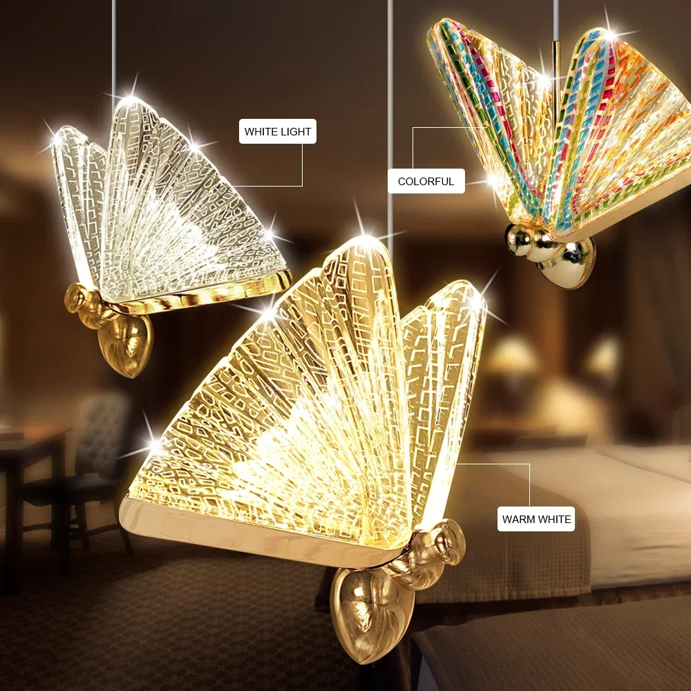 Butterfly Led Pendant Lights Nordic Hanging Lamp Indoor Lighting For Bedside Living Dining Room Kitchen Pendente Iluminação
Butterfly Led Pendant Lights Nordic Hanging Lamp Indoor Lighting For Bedside Living Dining Room Kitchen Pendente Iluminação