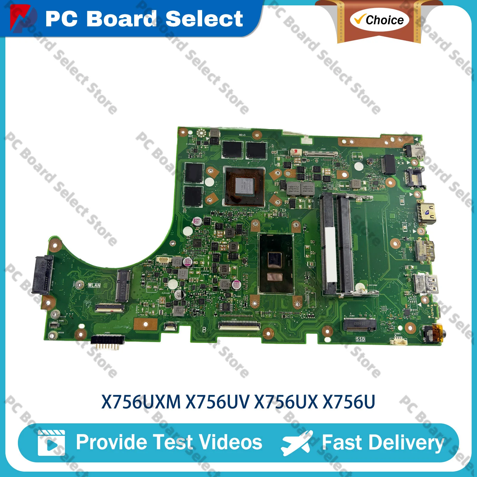 X756UV Laptop Motherboard For ASUS X756UQ X756U X756UR A756U X756UJ X756UXM X756UQK X756UAK X756UV Mainboard With I3 I5 I7 CPU
X756UV Laptop Motherboard For ASUS X756UQ X756U X756UR A756U X756UJ X756UXM X756UQK X756UAK X756UV Mainboard With I3 I5 I7 CPU