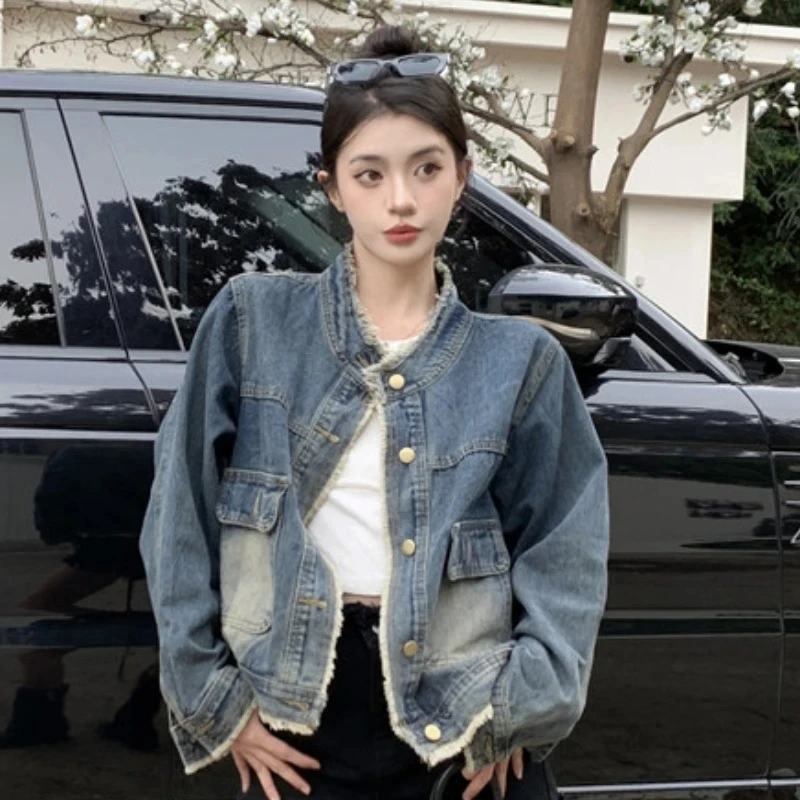 Pocket Denim Jacket Women's Autumn 2025 New Retroraw Edges Washed Fashion Design Sense Plus Sizeoose Slim Jacket
Pocket Denim Jacket Women's Autumn 2025 New Retroraw Edges Washed Fashion Design Sense Plus Sizeoose Slim Jacket