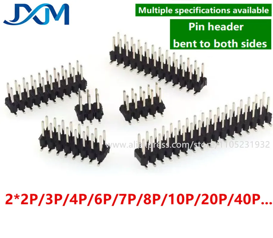 10PCS 2.54mm dual-row pin 2*3/4/5/6/8/10/12/15/20/40P
10PCS 2.54mm dual-row pin 2*3/4/5/6/8/10/12/15/20/40P