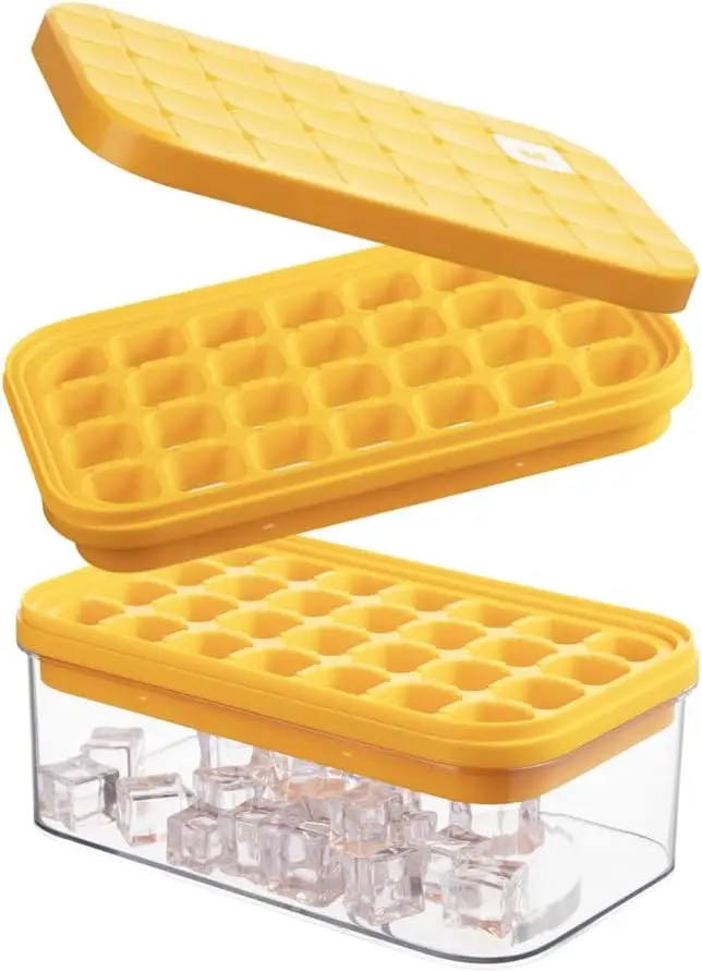56-Cube Ice Tray with Lid & Storage Bin, Easy-Release Silicone Bottom, Stackable, BPA Free for Cocktails, Whiskey, Coffee
56-Cube Ice Tray with Lid & Storage Bin, Easy-Release Silicone Bottom, Stackable, BPA Free for Cocktails, Whiskey, Coffee