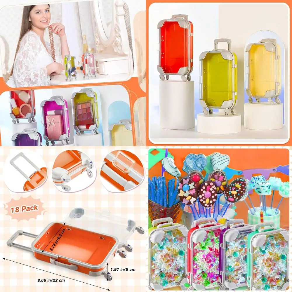 Mini Suitcase Party Favors - Empty Candy Boxes for Travel Theme Celebrations
Mini Suitcase Party Favors - Empty Candy Boxes for Travel Theme Celebrations