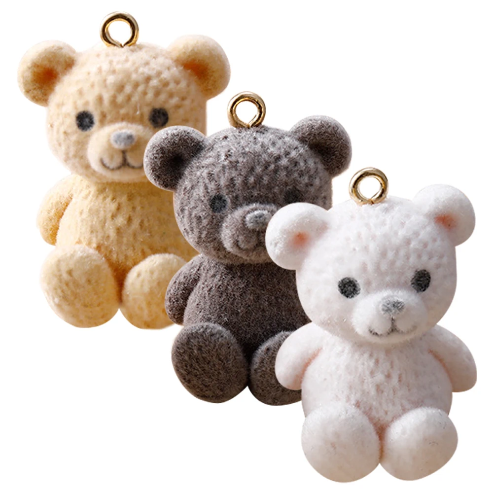 3pcs Bear Pendant Plastic Flocking Durable Mini DIY Jewelry Bracelets Earrings Keychains Decorative Accessories Kawaii
3pcs Bear Pendant Plastic Flocking Durable Mini DIY Jewelry Bracelets Earrings Keychains Decorative Accessories Kawaii