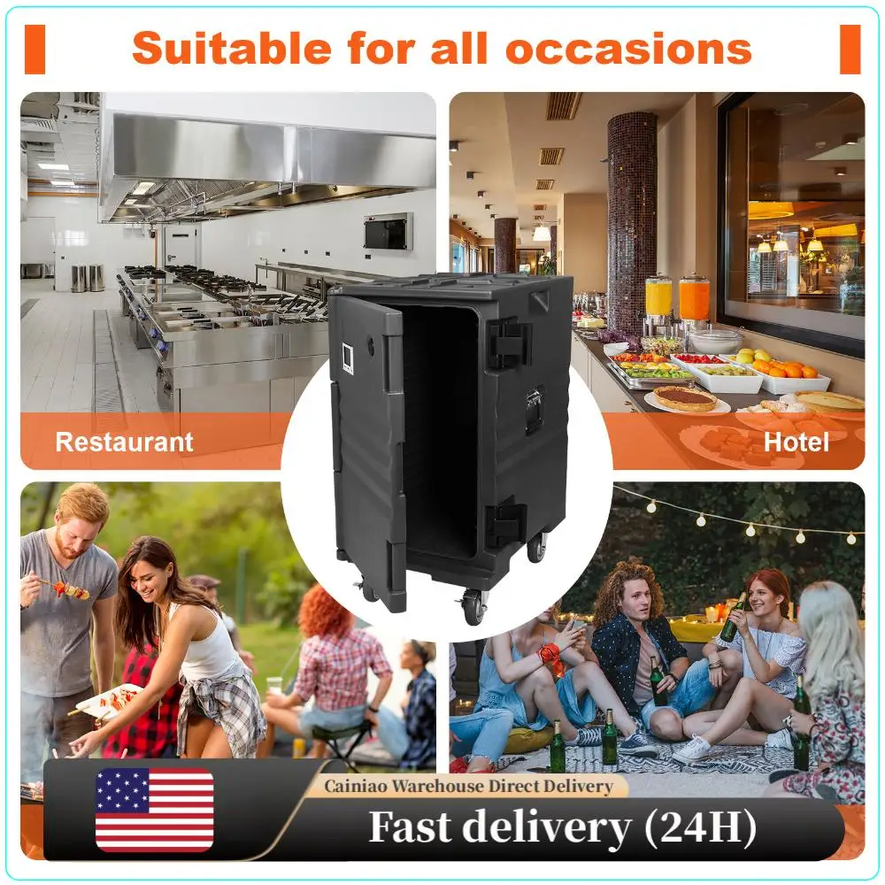 Термоконтейнер для еды 118QT из LLDPE с колесами и ручками для кейтеринга, ресторанов, столовых, семейных праздников
Термоконтейнер для еды 118QT из LLDPE с колесами и ручками для кейтеринга, ресторанов, столовых, семейных праздников