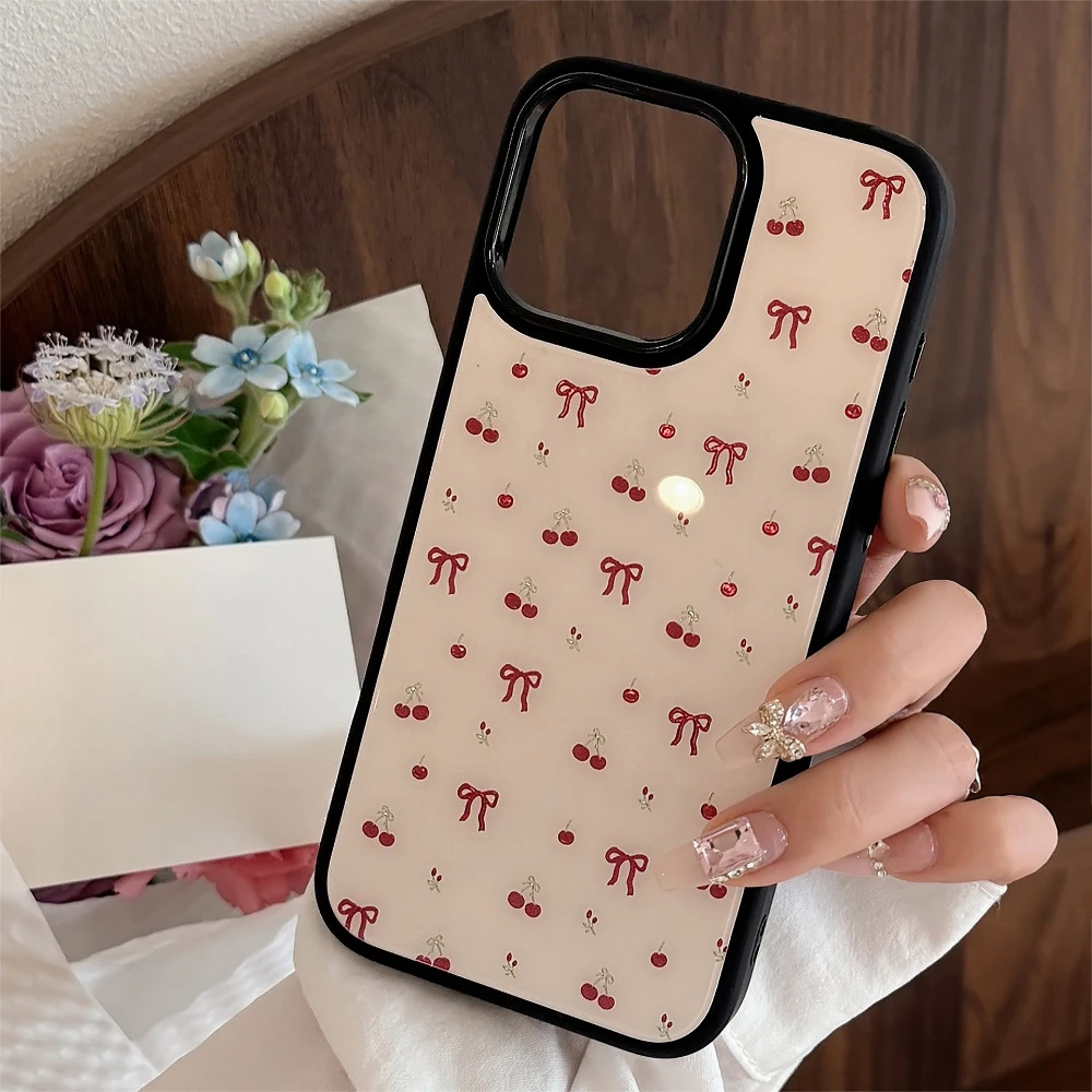 Korean Cute Cherry Bow Case for iPhone 17 16 Pro Max 15 14 Plus 13, INS Sweet Lovely Pattern All-inclusive Protective Hard Cover
Korean Cute Cherry Bow Case for iPhone 17 16 Pro Max 15 14 Plus 13, INS Sweet Lovely Pattern All-inclusive Protective Hard Cover