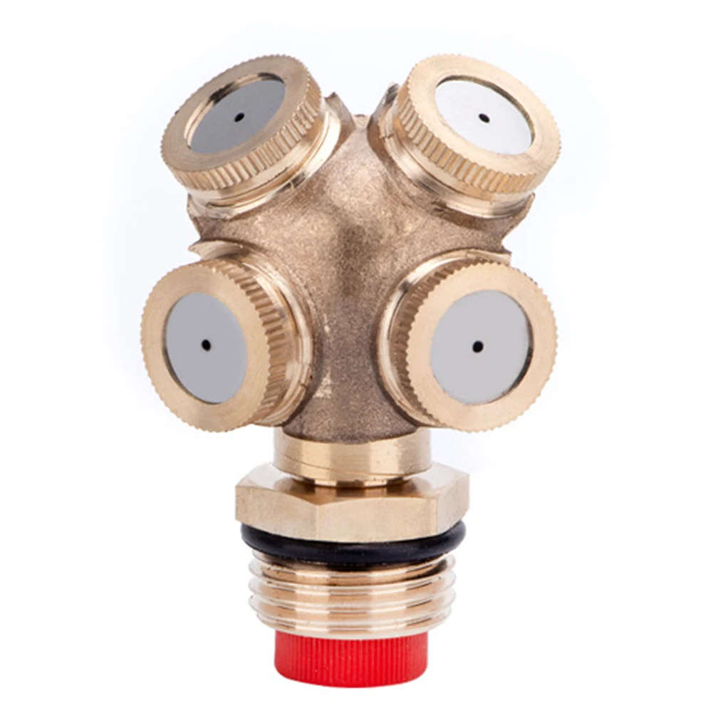 1/2" Misting Nozzle 4 Holes Brass Atomizing Spray Fitting Nebulizer Hose Connector Water Sprinkler Adjust Garden Lawn Irrigation
1/2" Misting Nozzle 4 Holes Brass Atomizing Spray Fitting Nebulizer Hose Connector Water Sprinkler Adjust Garden Lawn Irrigation