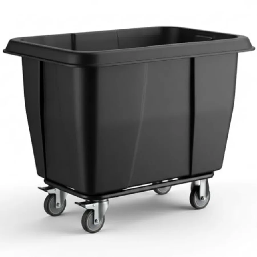 Rolling Waste Bin 12 Cubic Foot 600 lb., Black Commercial Cube Truck, Laundry Truck, Construction Trash Recycling Trolley, Indu
Rolling Waste Bin 12 Cubic Foot 600 lb., Black Commercial Cube Truck, Laundry Truck, Construction Trash Recycling Trolley, Indu