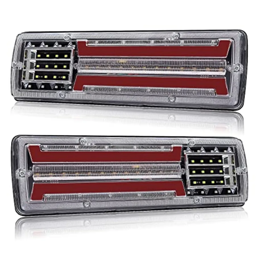 Truck Tail Light 2PCS Rear Stop Light Trailer Brake Light 12V Flowing Turn Signal Lamp Trailer Reversing Light Indicator for Ca
Truck Tail Light 2PCS Rear Stop Light Trailer Brake Light 12V Flowing Turn Signal Lamp Trailer Reversing Light Indicator for Ca