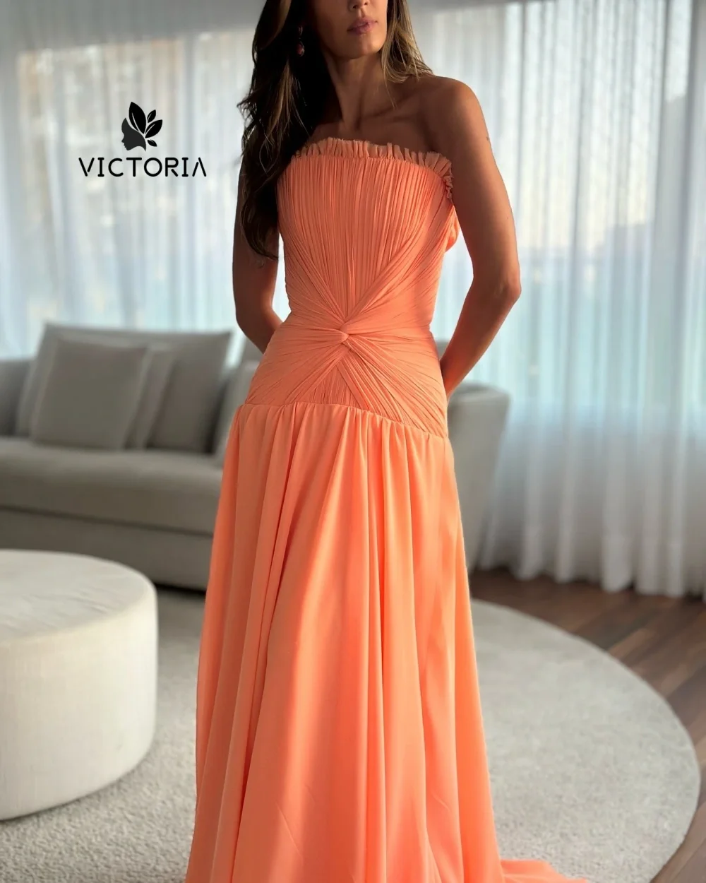 Orange Strapless A Line Luxury Women's Evening Dresses 2025 Dubai Tiered Tulle Celebrity Dress Prom Gown Customized
Orange Strapless A Line Luxury Women's Evening Dresses 2025 Dubai Tiered Tulle Celebrity Dress Prom Gown Customized