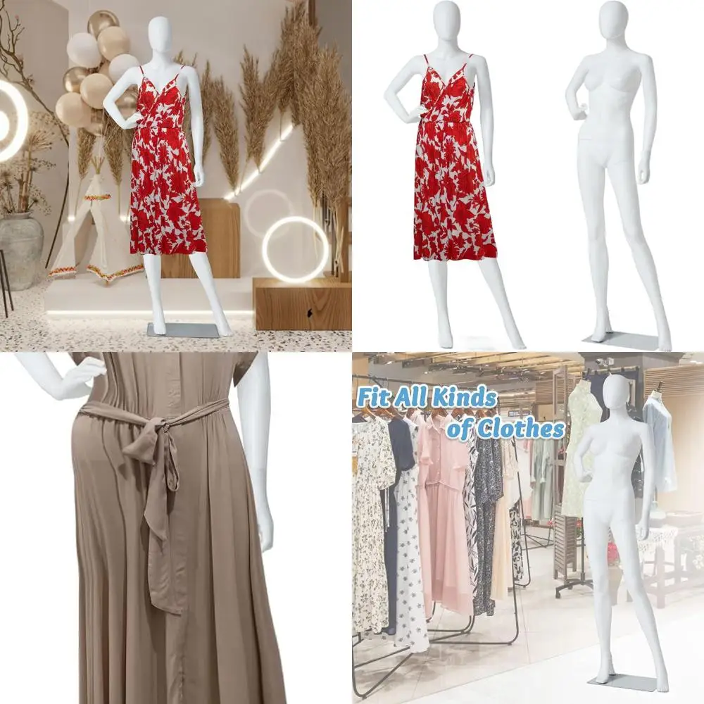69 Full-Body Female Mannequin for Display, Realistic Couturier Dress Form Stand, White
69 Full-Body Female Mannequin for Display, Realistic Couturier Dress Form Stand, White