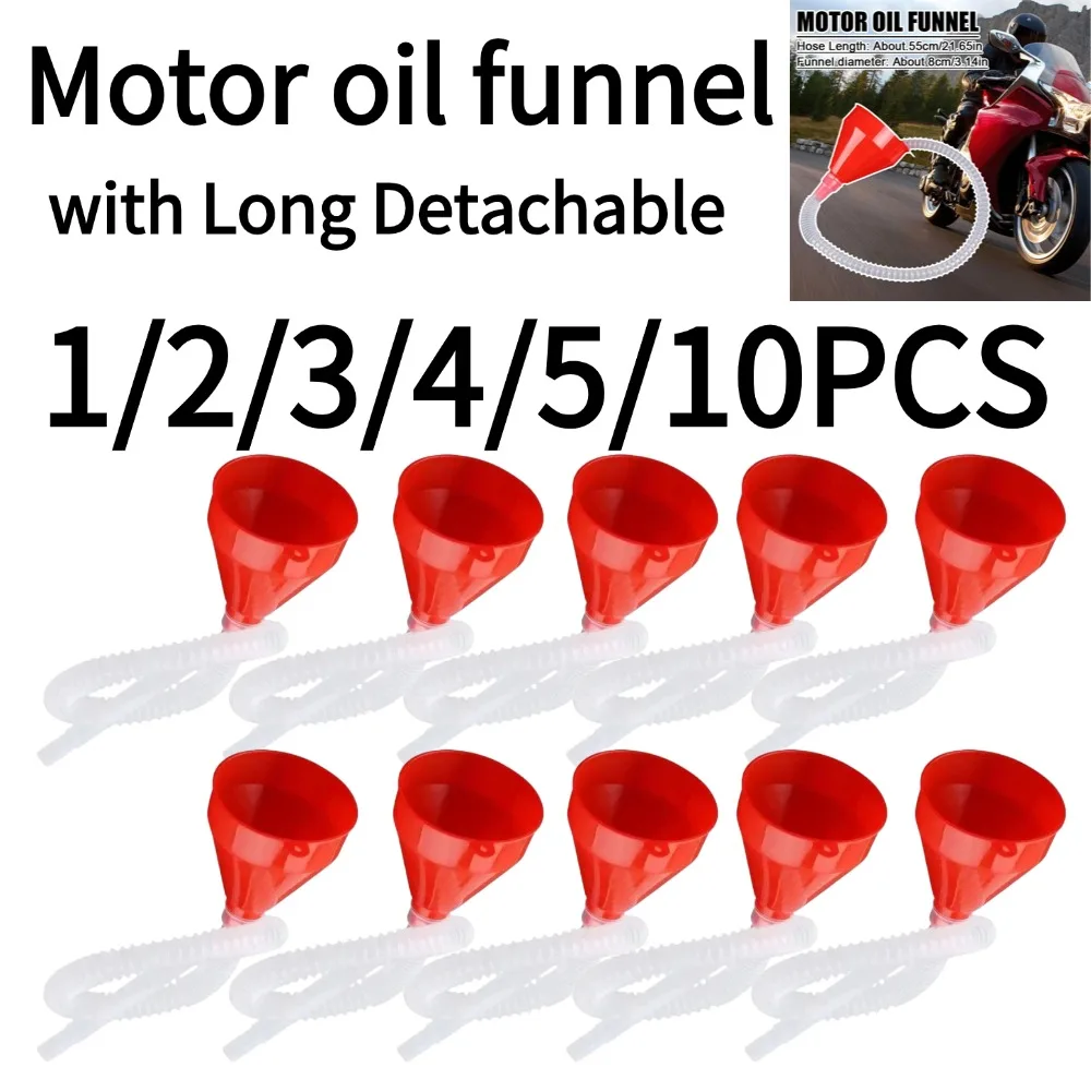 1/2/3/4/5/10PCS Car Refueling Funnel with 55cm Long Hose Red Plastic Funnel for Engine Oil Gasoline Machine Maintenance Filling
1/2/3/4/5/10PCS Car Refueling Funnel with 55cm Long Hose Red Plastic Funnel for Engine Oil Gasoline Machine Maintenance Filling