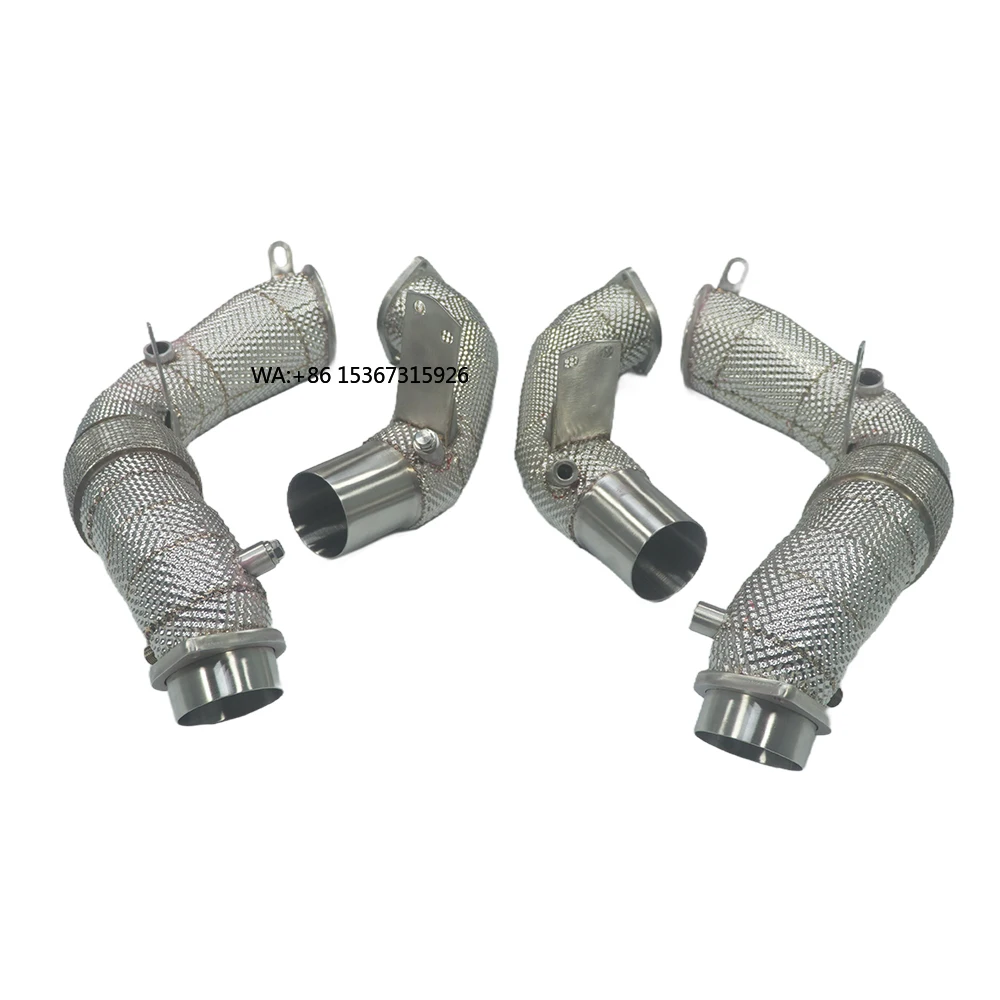 High-Flow Downpipe N63 Exhaust straight Header Downpipe with heat shield
High-Flow Downpipe N63 Exhaust straight Header Downpipe with heat shield