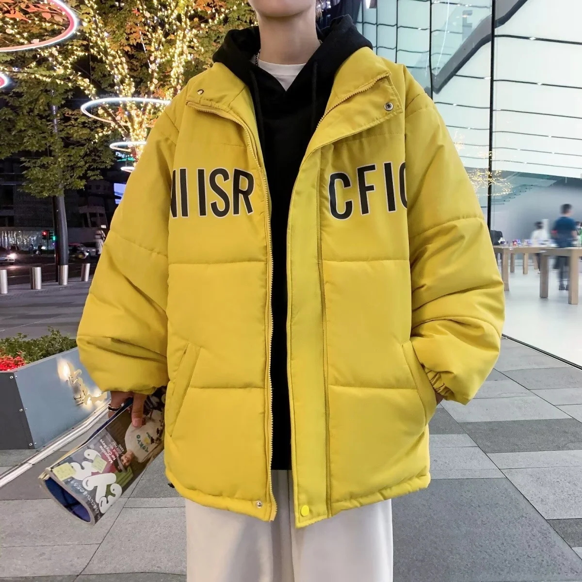 Men's Thiened Cotton Jaet American Sle Stand Collar Lightweight Oversize Bread Sle ort Coat Warmth Youth Casual
Men's Thiened Cotton Jaet American Sle Stand Collar Lightweight Oversize Bread Sle ort Coat Warmth Youth Casual