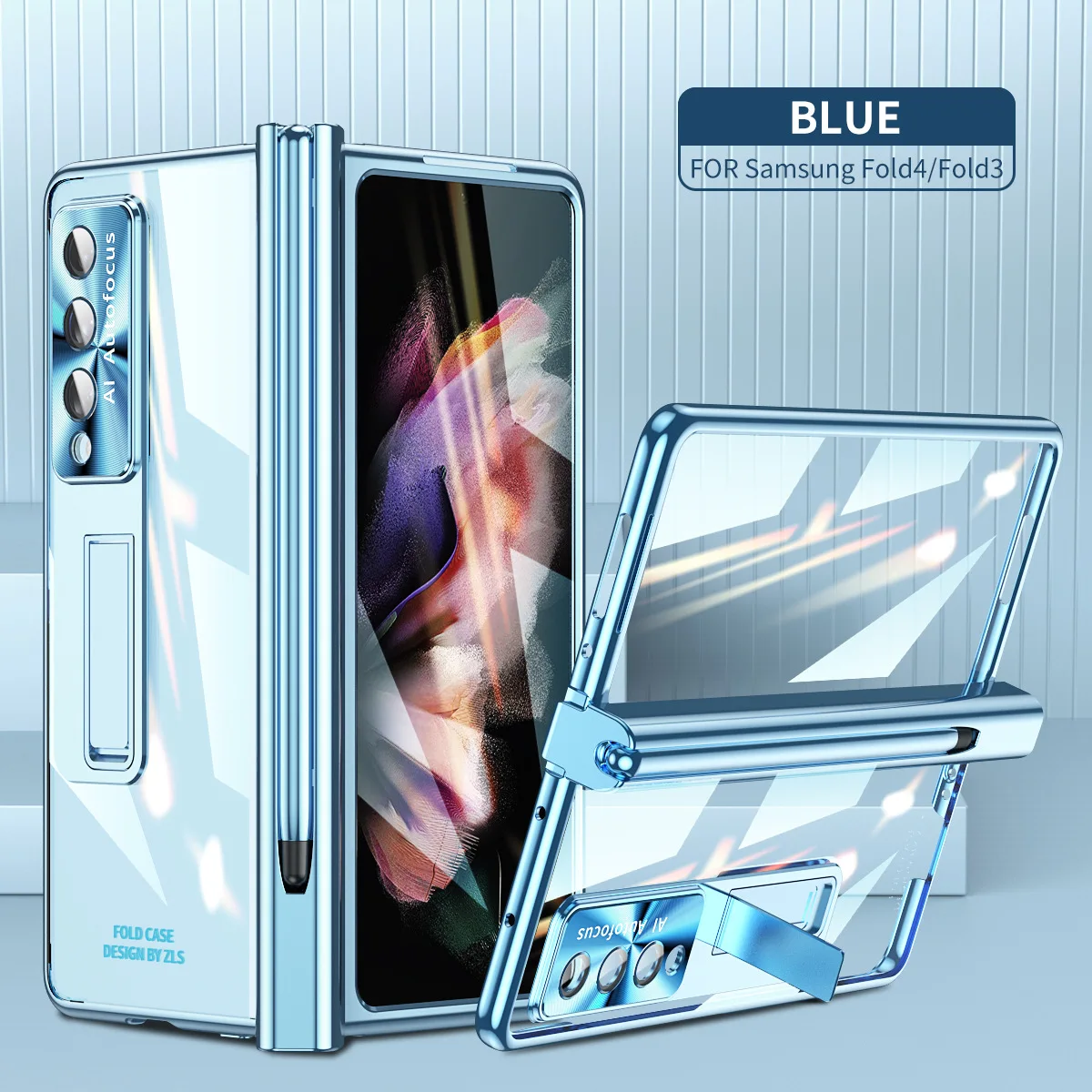 Прозрачный чехол с гальваническим покрытием для Samsung Zfold4/3, складная подставка, полноразмерный защитный чехол
Прозрачный чехол с гальваническим покрытием для Samsung Zfold4/3, складная подставка, полноразмерный защитный чехол