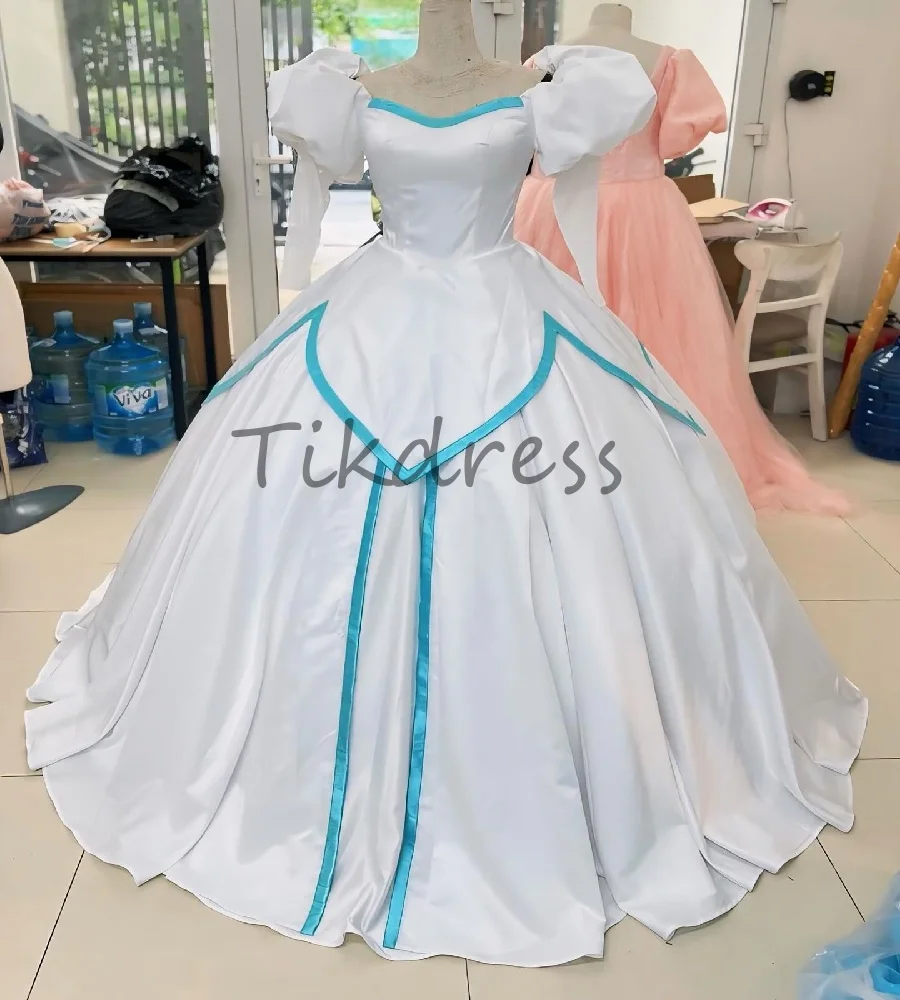 Elegant White Vestidos De 15 Quinceañera Cinderalle Ball Gown Long Sleeve Sweet 16 Dress Halloween Cosplay Birthday Customized
Elegant White Vestidos De 15 Quinceañera Cinderalle Ball Gown Long Sleeve Sweet 16 Dress Halloween Cosplay Birthday Customized