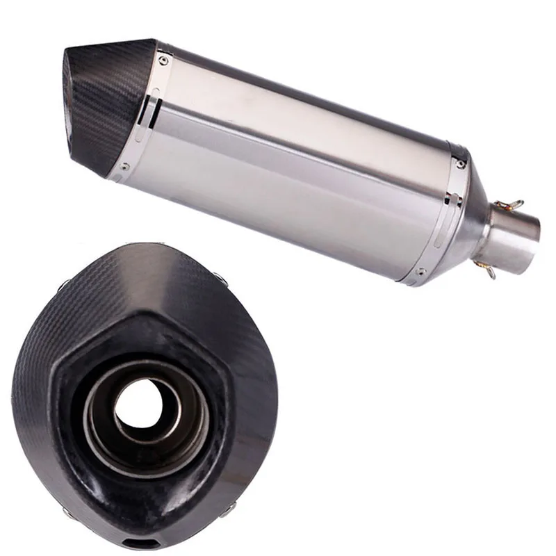 470mm Lenght Carbon Fiber Motorcycle Exhaust Muffler Stainless Steel Exhaust Pipe With DB Killer For Yamaha Honda Kawasaki R1 R3
470mm Lenght Carbon Fiber Motorcycle Exhaust Muffler Stainless Steel Exhaust Pipe With DB Killer For Yamaha Honda Kawasaki R1 R3