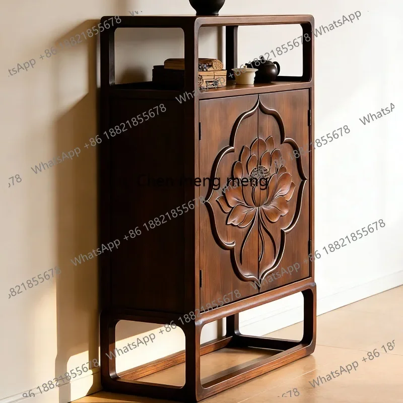 E136New Chinese style, porch cabinet Song style aesthetic solid wood carving flower edge, living room, locker
E136New Chinese style, porch cabinet Song style aesthetic solid wood carving flower edge, living room, locker