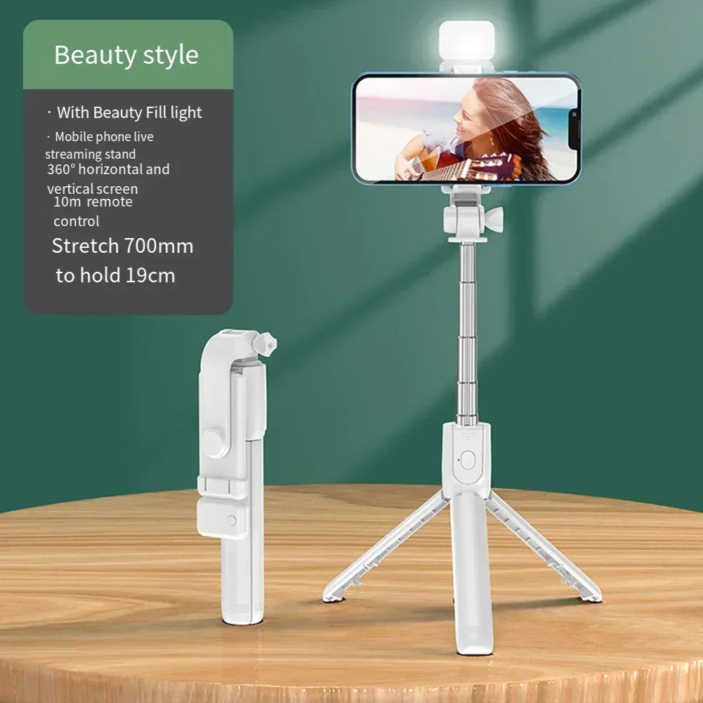 Bluetooth Wireless Selfie Stick Remote Extendable Mini Tripod Stand For IPhone Samsung Xiaomi Mobile Phone Holder Live Streaming
Bluetooth Wireless Selfie Stick Remote Extendable Mini Tripod Stand For IPhone Samsung Xiaomi Mobile Phone Holder Live Streaming