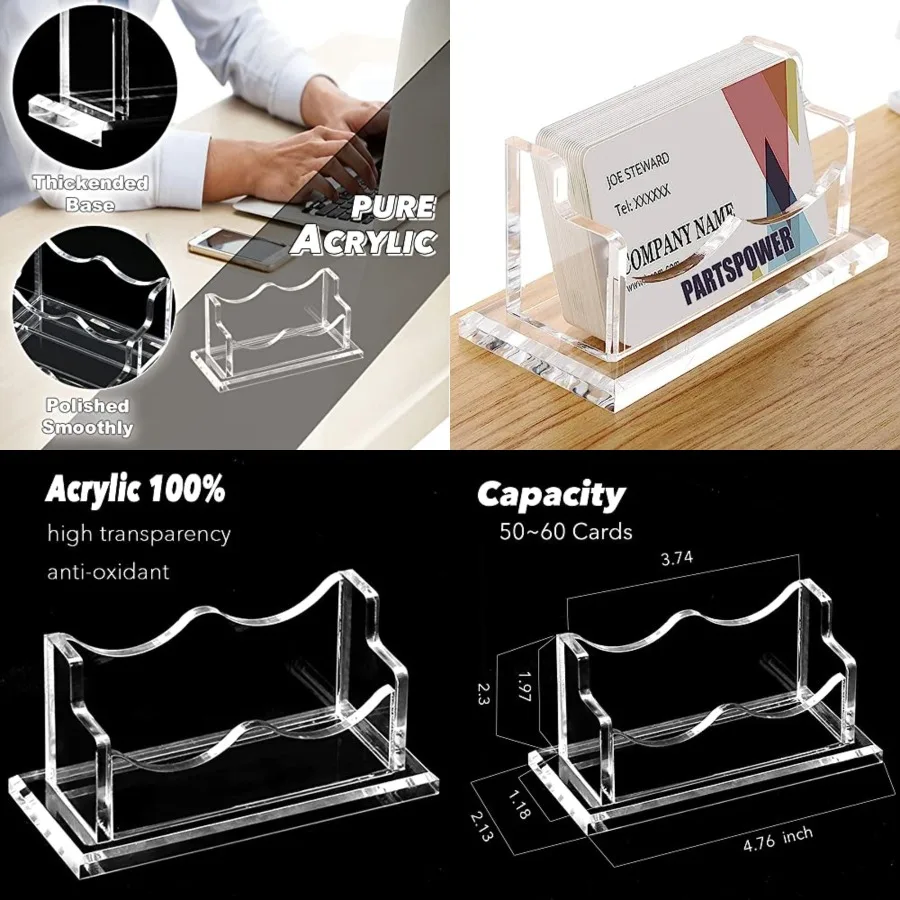 Acrylic Business Card Holder for Desk, Horizontal Clear Business Name Card Display Stand, Desk Accessory Business Name Card Org
Acrylic Business Card Holder for Desk, Horizontal Clear Business Name Card Display Stand, Desk Accessory Business Name Card Org