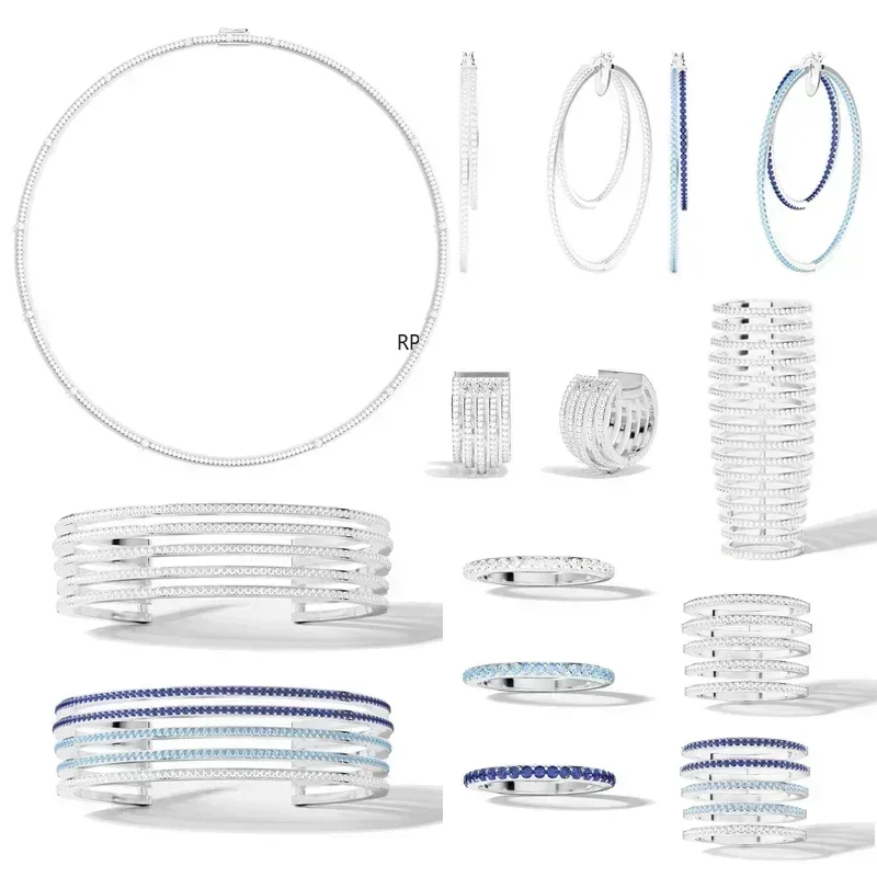 CY Sterling Silver Blue White Circle Shape Geometric Series Ring Earrings Bracelet Necklace Women Personalized New Jewelry
CY Sterling Silver Blue White Circle Shape Geometric Series Ring Earrings Bracelet Necklace Women Personalized New Jewelry