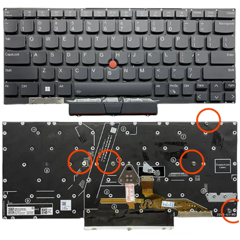 US Layout for LENOVO Thinkpad X1 Nano Gen2 X1 Nano Gen3 Type 21E8 21E9 Laptop Keyboard backlit
US Layout for LENOVO Thinkpad X1 Nano Gen2 X1 Nano Gen3 Type 21E8 21E9 Laptop Keyboard backlit