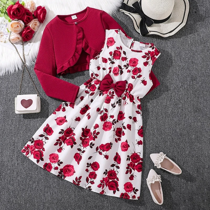 Summer Girls Clothing Sets Korean Fashon Sleeve Top + Floral Print Dress Little Princess Suit 7 8 9 10 11 12 YearsKids Clothes
Summer Girls Clothing Sets Korean Fashon Sleeve Top + Floral Print Dress Little Princess Suit 7 8 9 10 11 12 YearsKids Clothes