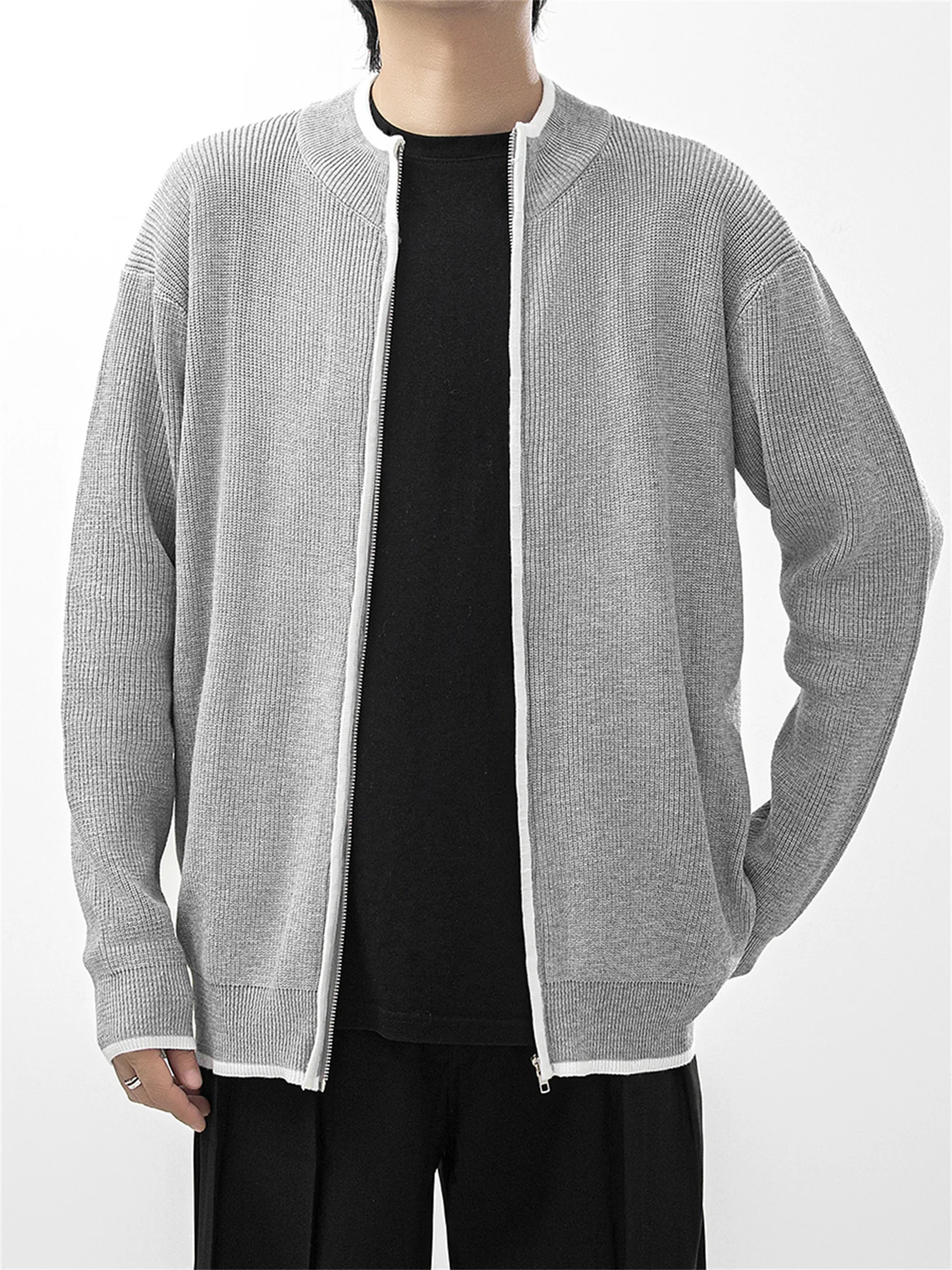Мужской повседневный трикотажный кардиган на молнии с воротником-стойкой, оверсайз, весенняя верхняя одежда, утепленный, с длинными рукавами, для отдыха и моды
Мужской повседневный трикотажный кардиган на молнии с воротником-стойкой, оверсайз, весенняя верхняя одежда, утепленный, с длинными рукавами, для отдыха и моды