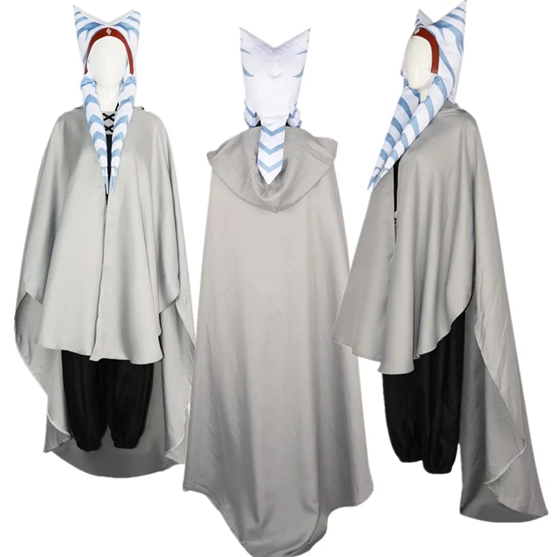 Asoka Cosplay Costume Adult Women Cloak Pants Headgear Gloves Belt Outfits Halloween Carnival Dress-Up Roleplay Party Suit
Asoka Cosplay Costume Adult Women Cloak Pants Headgear Gloves Belt Outfits Halloween Carnival Dress-Up Roleplay Party Suit
