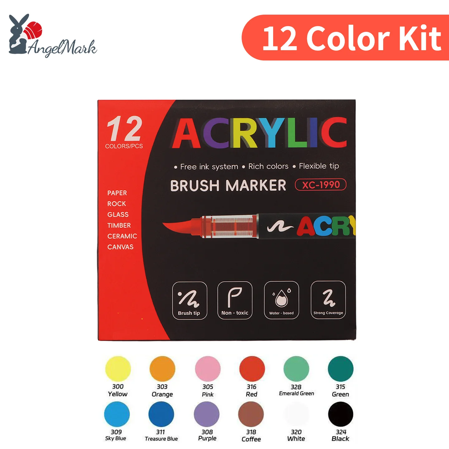 12-168 Colors Acrylic Paint Pen Marker Brush Tip Paint Marker For Rock Painting Wood Canvas Stone Christmas Gift DIY Craft
12-168 Colors Acrylic Paint Pen Marker Brush Tip Paint Marker For Rock Painting Wood Canvas Stone Christmas Gift DIY Craft
