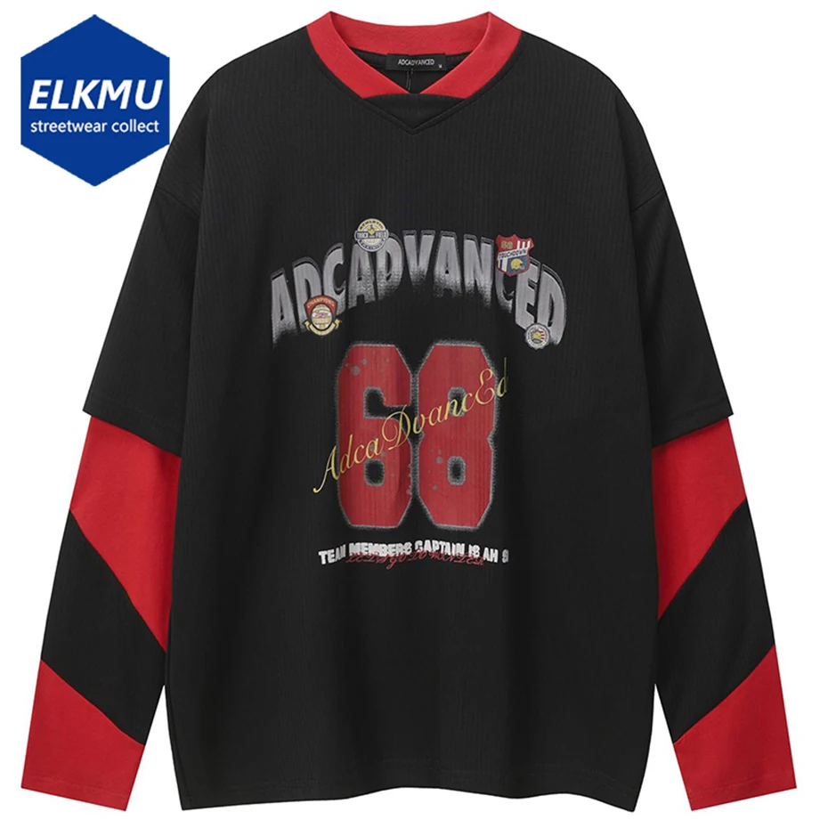 Streetwear Harajuku Hip Hop T Shirts Fake Two Piece Oversized T-shirts Men Loose Casual Long Sleeve Tshirts Tee Tops
Streetwear Harajuku Hip Hop T Shirts Fake Two Piece Oversized T-shirts Men Loose Casual Long Sleeve Tshirts Tee Tops