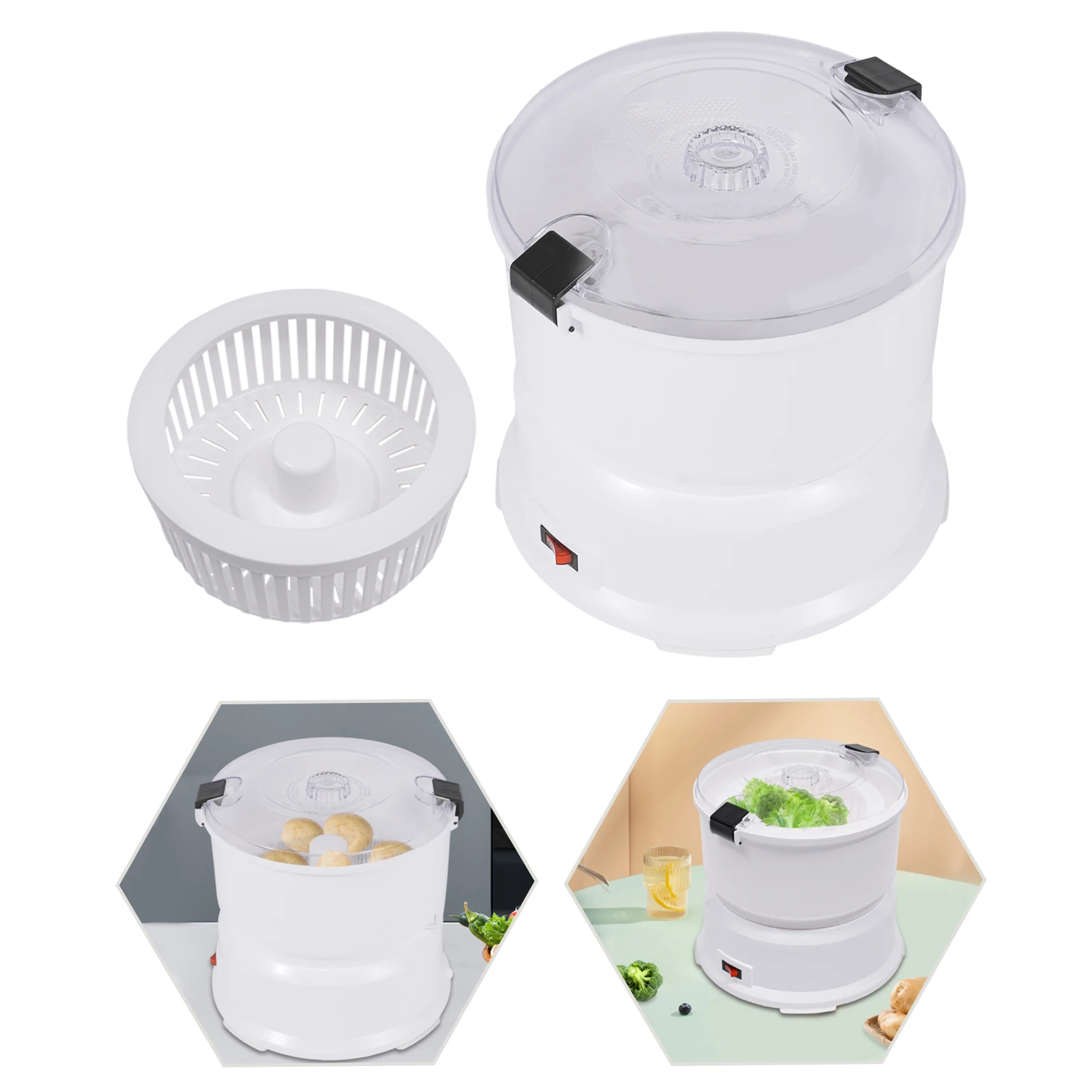 2-in-1 White Electric Potato Peeler,Automatic Stainless Steel Potato Peeling Machine 27*25.5cm for Home
2-in-1 White Electric Potato Peeler,Automatic Stainless Steel Potato Peeling Machine 27*25.5cm for Home